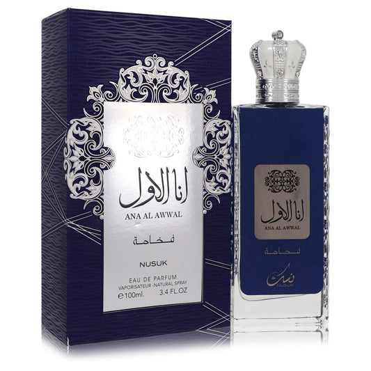 Ana Al Awwal Blue By Nusuk Eau De Parfum Spray 3.4 Oz For Men