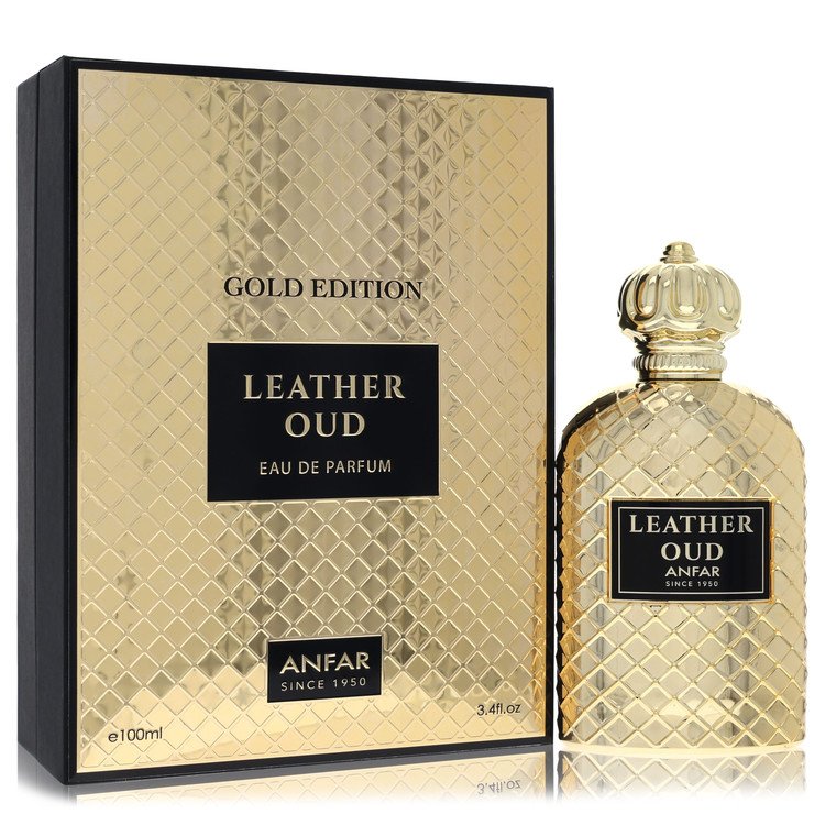 Anfar Leather Oud Gold Edition By Anfar Eau De Parfum Spray 3.4 Oz For Men
