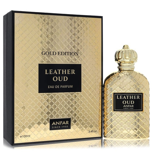 Anfar Leather Oud Gold Edition By Anfar Eau De Parfum Spray 3.4 Oz For Men