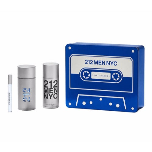 Carolina Herrera 212 Nyc Eau De Toilette For Men 3Pc 100Ml Gift Set