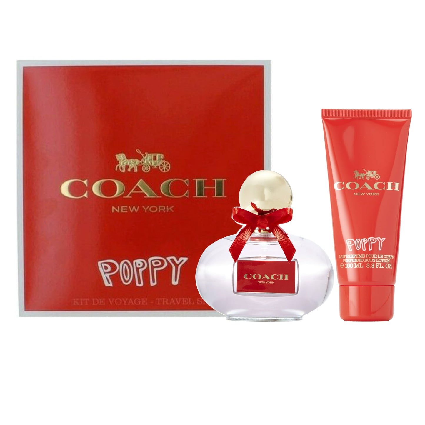 Coach Poppy 2 Pcs Set For Women: 1 Oz Eau De Parfum Spray + 3.3 Body Lotion