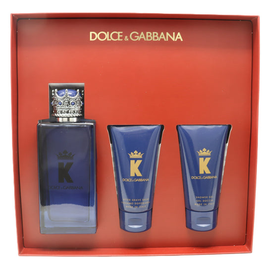 Dolce & Gabbana "K" 3 Pcs Set For Men: 3.3 Eau De Toilette Spray + 1.7 Shower Gel + 2.5 Deodorant Stick