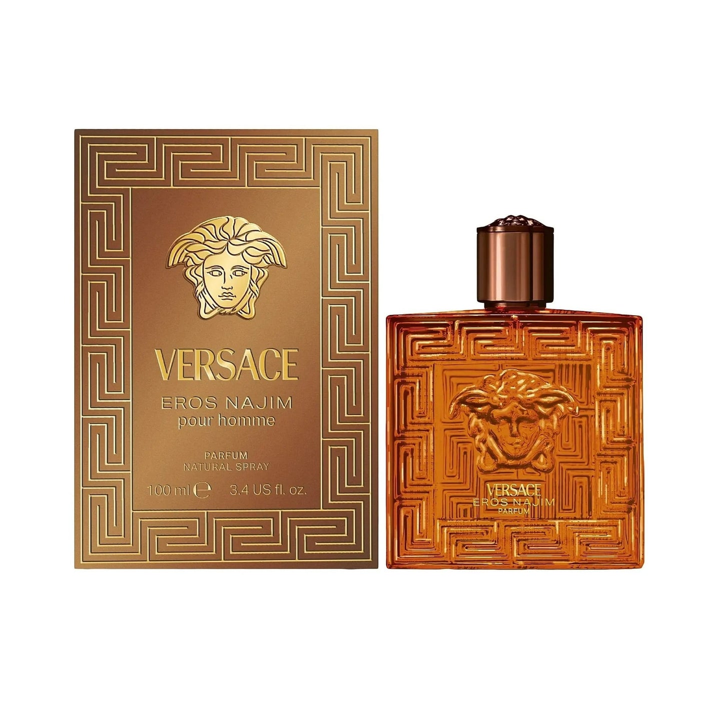 EROS NAJIM BY VERSACE 3.4 FL.OZ. PARFUM SPRAY FOR MEN.