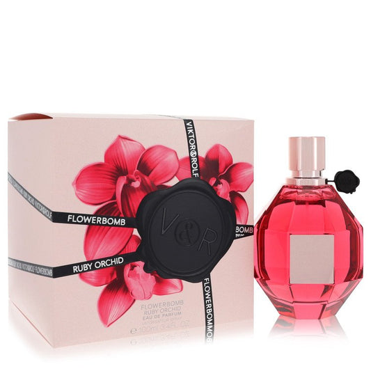Flowerbomb Ruby Orchid By Viktor & Rolf Eau De Parfum Spray 3.4 Oz For Women