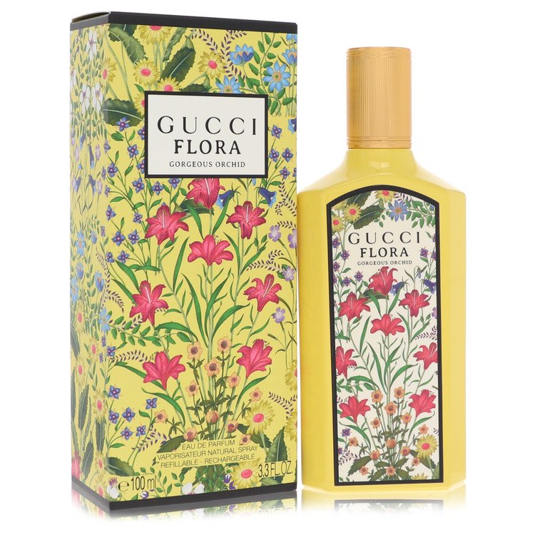 Flora Gorgeous Orchid By Gucci Eau De Parfum Spray Refillable 3.3 Oz For Women