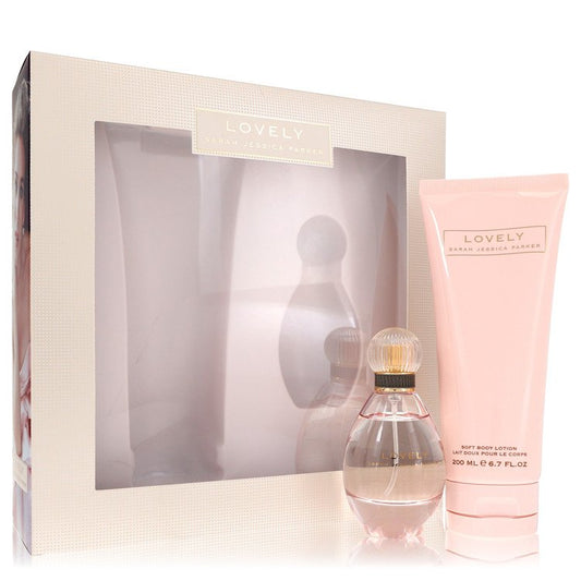 Lovely By Sarah Jessica Parker Gift Set -- 1.7 Oz Eau De Parfum Spray + 6.7 Oz Body Lotion For Women