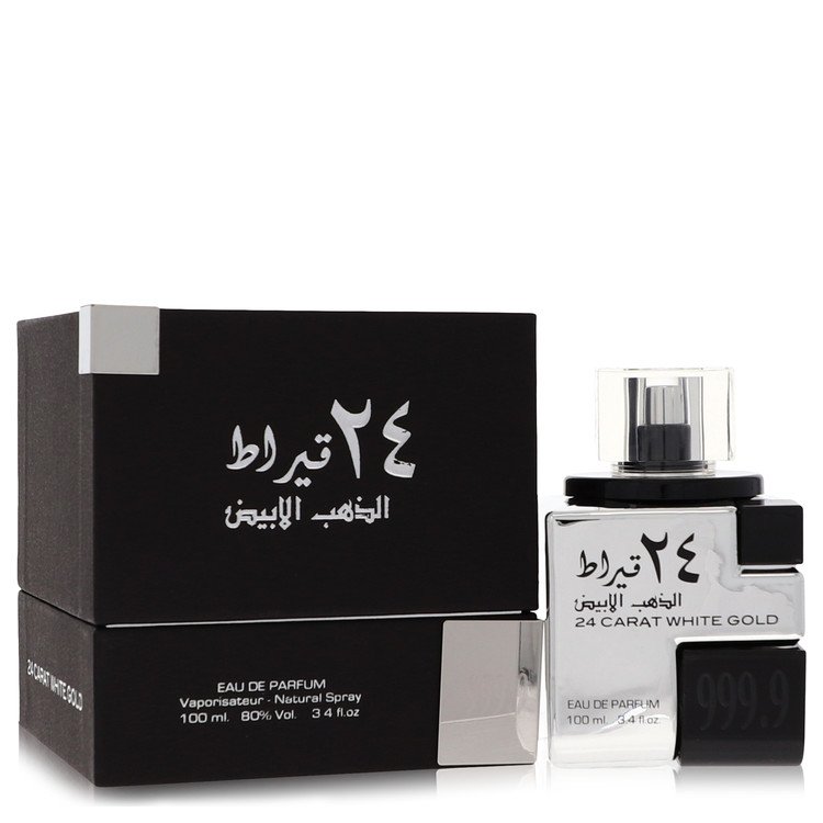 Lattafa 24 Carat White Gold By Lattafa Eau De Parfum Spray (Unisex) 3.4 Oz For Men