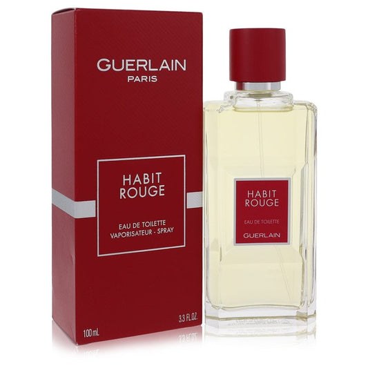 Habit Rouge By Guerlain Cologne / Eau De Toilette Spray 3.4 Oz For Men