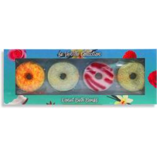Bath Bomb Donut Vinilla Aqua By New Brand 4 Pcs. Gift Set For Women