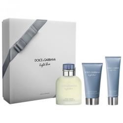 Light Blue 3 Pcs. Gift Set: 4.2 Fl.Oz. EDT Spray 1.6 Fl.Oz. Aftershave Balm And 1.6 Fl.Oz. Shower Gel For Men.