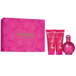 Fantasy 3 Pcs. Gift Set: 3.3 Fl.Oz. EDP Spray 3.3 Fl.Oz. Body Souffle And 3.3 Fl.Oz. Shower Gel For Women.Britney Spears
