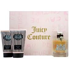 Juicy Couture 3 Pcs. Gift Set: 3.4 Fl.Oz. EDP Spray 1.7 Fl.Oz. Body Sorbet And 1.7 Fl.Oz. Shower Gel For Women
