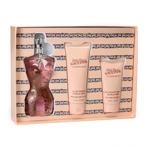 Jean Paul Gaultier 3 Pcs. Gift Set: 3.4 Fl.Oz. EDT Spray 2.5 Fl.Oz. Body Lotion And 1.0 Fl.Oz. Shower Gel For Women