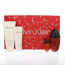 Obsession Gift Set 4 Pcs.(3.3 EDP Spray +.6.7 Oz. Body Lotion + 3.4Oz. Gel 0.5 Oz. EDP Spray) Women.