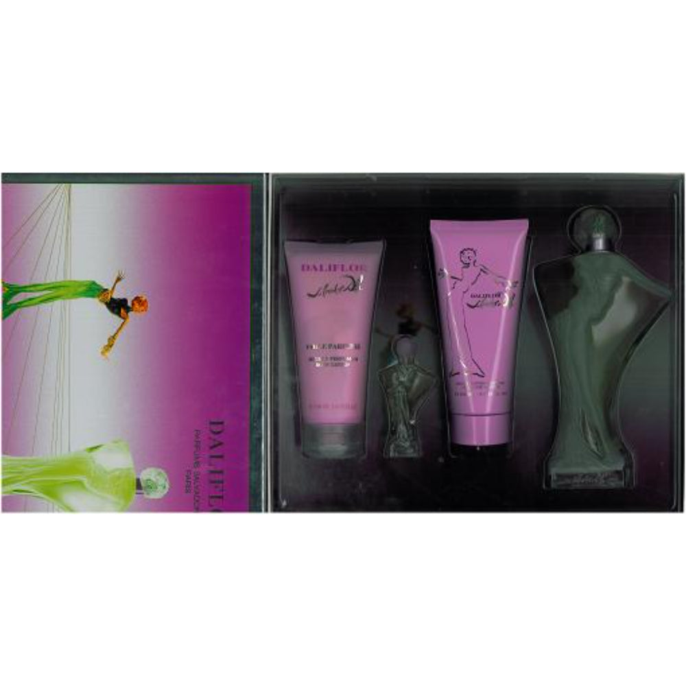 Salvador Dali Dalifor 3 Pcs. Gift Set: 3.4 Fl.Oz. EDT Spray 3.4 Fl.Oz. Body Lotion And 3.4 Fl.Oz. Shower Gel For Women.