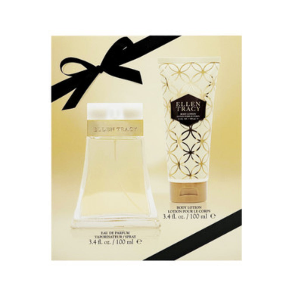 Ellen Tracy 2 Pcs Set For Women: 3.4 Eau De Parfum Spray + 3.4 Body Lotion
