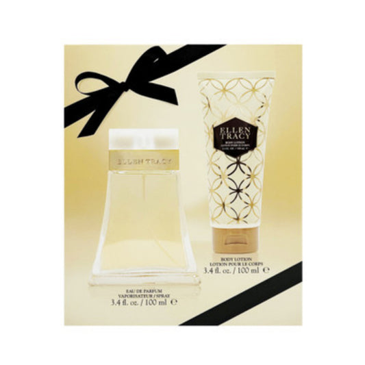 Ellen Tracy 2 Pcs Set For Women: 3.4 Eau De Parfum Spray + 3.4 Body Lotion