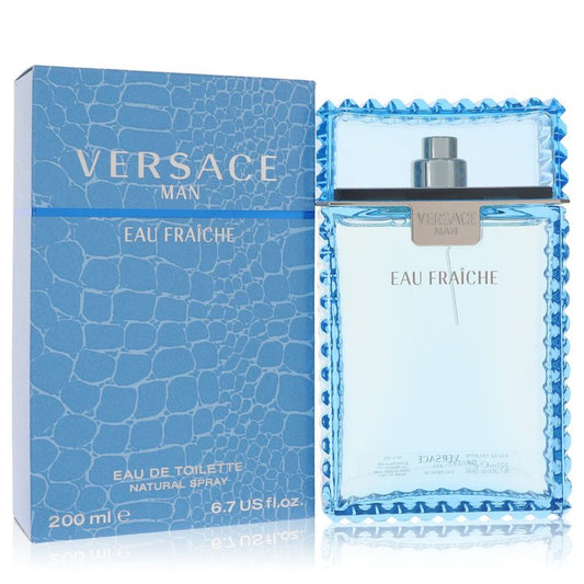 Versace Man By Versace Eau Fraiche Eau De Toilette Spray (Blue) 6.7 Oz For Men