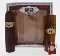 Cuba Gold3Pc Set(3.4Oz EDT Spray 3.4Oz After Shave Keychain) For Men