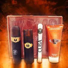 Cuba Gold4Pc Set 3.4Oz EDT Spray 6.7Oz Shower Gel 3.3Oz After Shave For Men