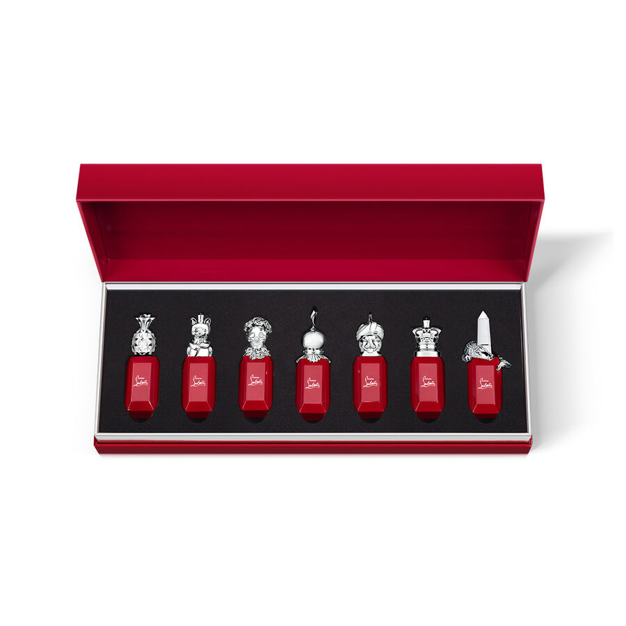 Christian Louboutin 7 * 9 Ml Eau De Parfum Mini Set: Loubifunk + Loubidoo + Loubikiss + Loubirouge + Loubiraj + Loubicrown + Loubicroc