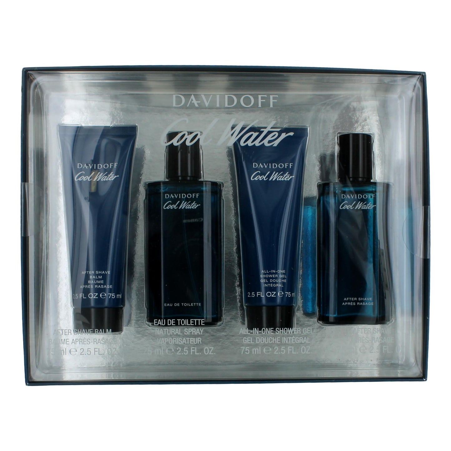 Cool Water, 4 Piece Gift Set For Men