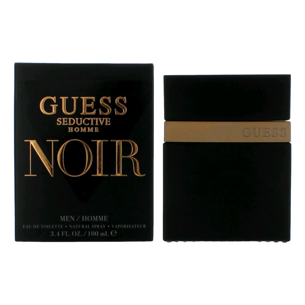 Guess Seductive Noir, 3.4 Oz EDT Spray For Men