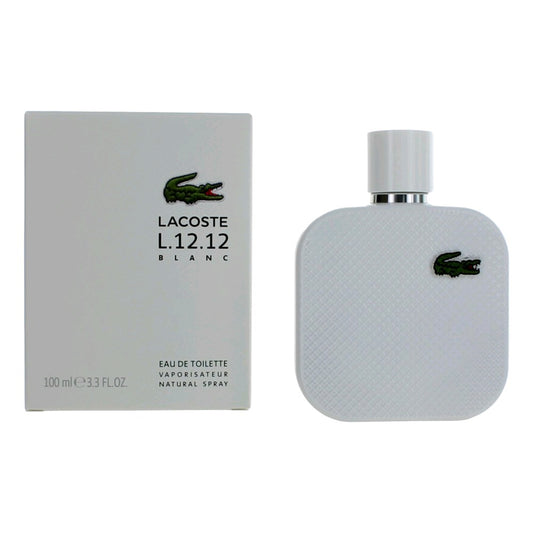 Lacoste L.12.12 White Blanc, 3.3 Oz EDT Spray For Men