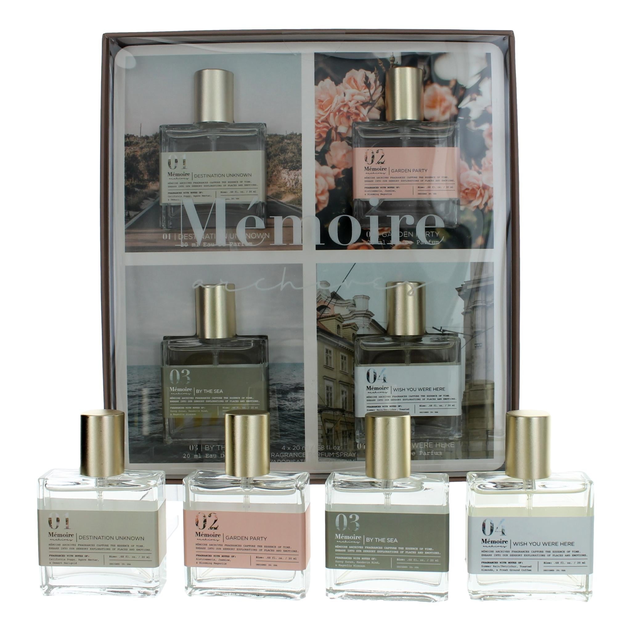 Memoire, 4 Piece Variety Gift Set For Unisex