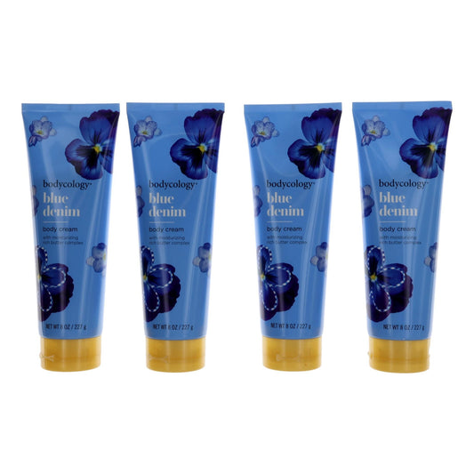 Blue Denim, 4 Pack 8 Oz Moisturizing Body Cream Women