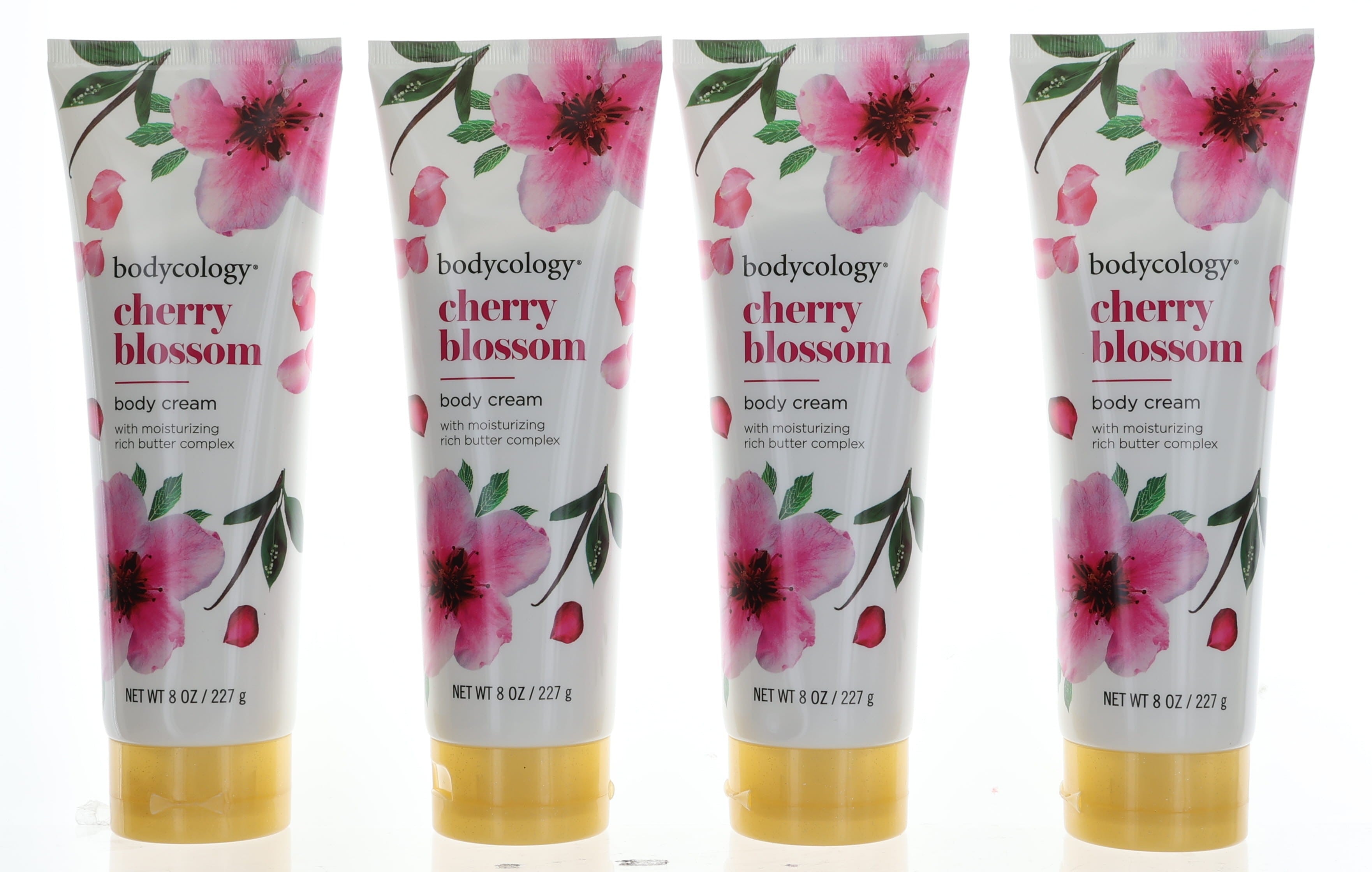 Cherry Blossom, 4 Pack 8Oz Moisturizing Body Cream Women