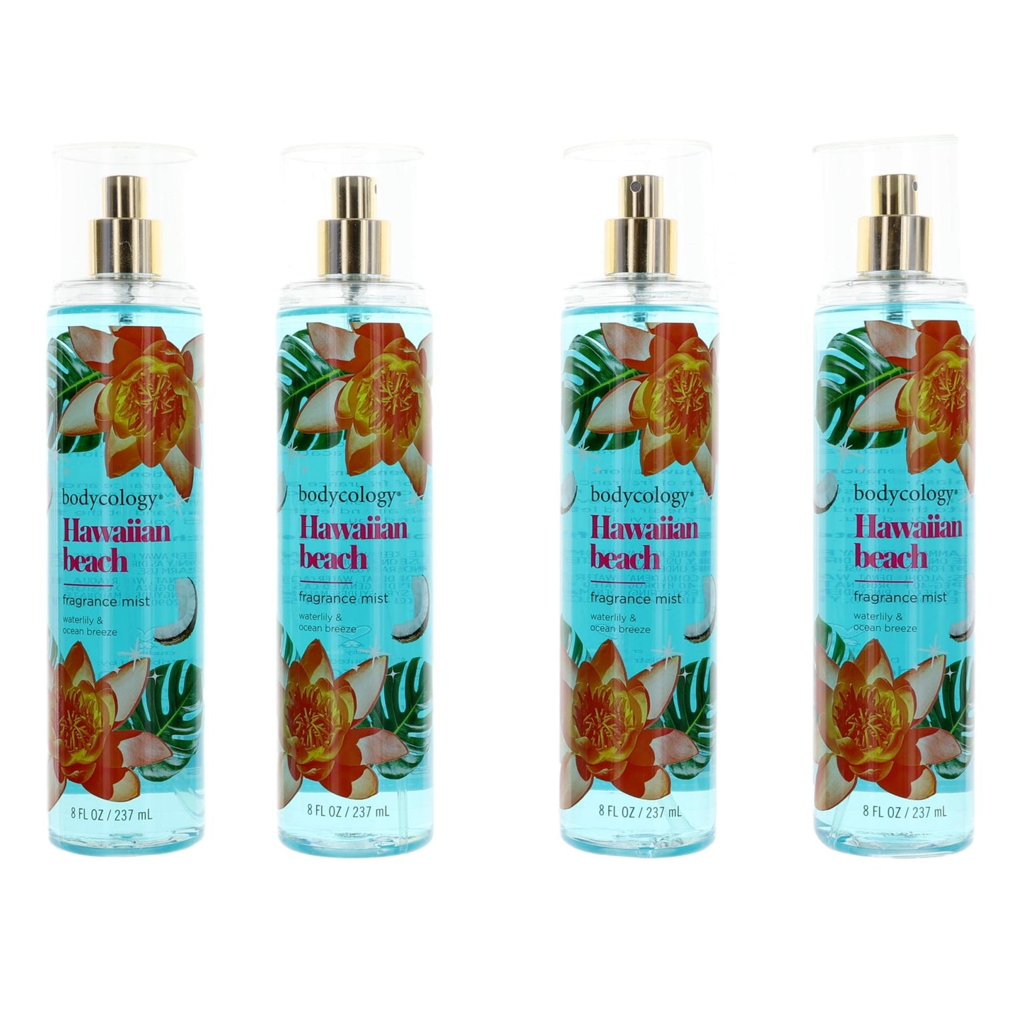 Hawaiian Beach, 4 Pack 8 Oz Fragrance Mist For Women