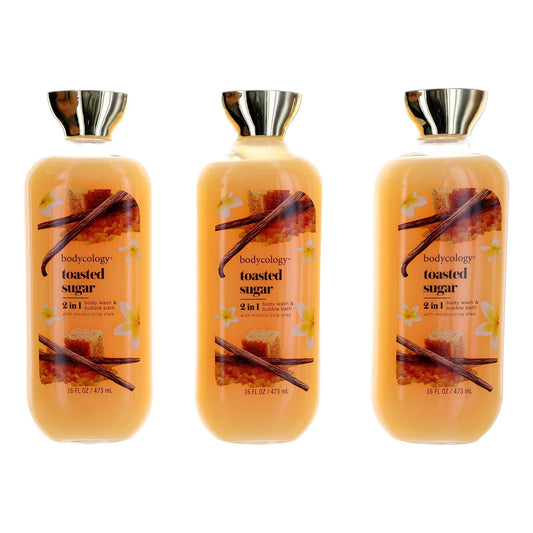 Toasted Sugar, 3 Pack 16Oz 2 In 1 Body Wash & Bubble Bath Women