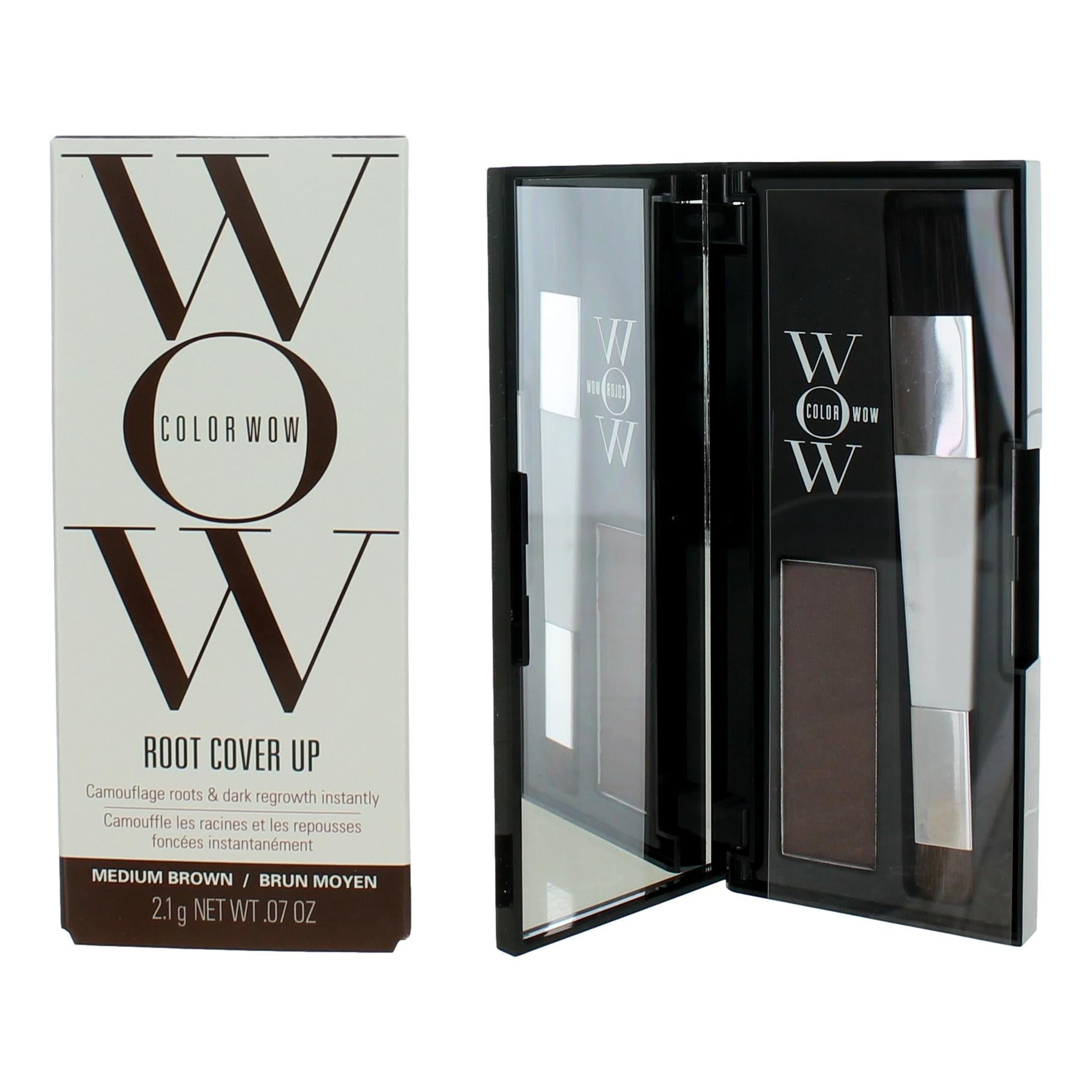 Color Wow Root Cover Up, .07 Oz Root Coverup Powder- Medium Brown