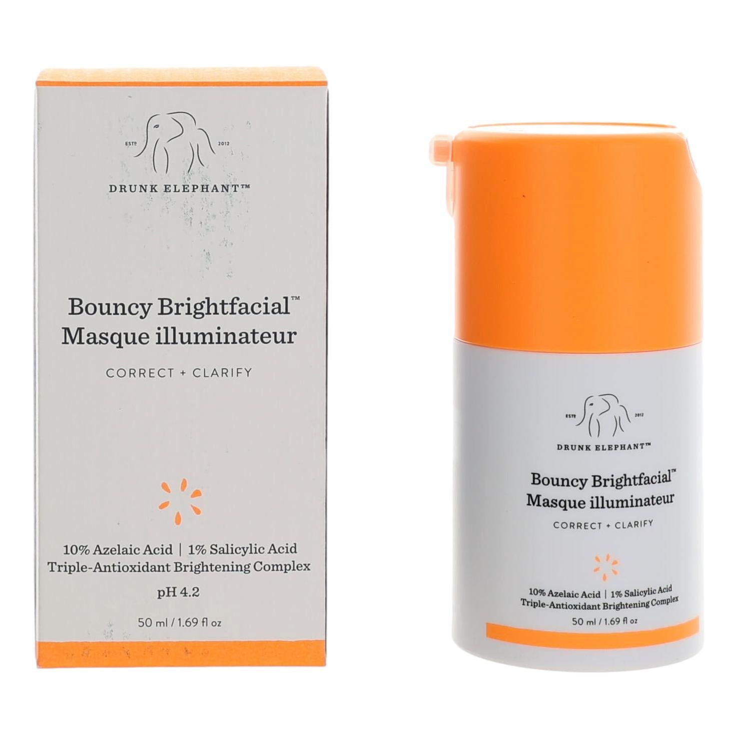 Drunk Elephant Bouncy Brightfacial, 1.69Oz Face Mask