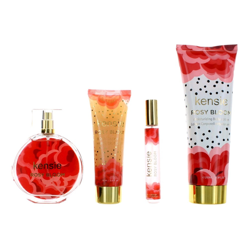 Kensie Rosy Bloom, 4 Piece Gift Set For Women