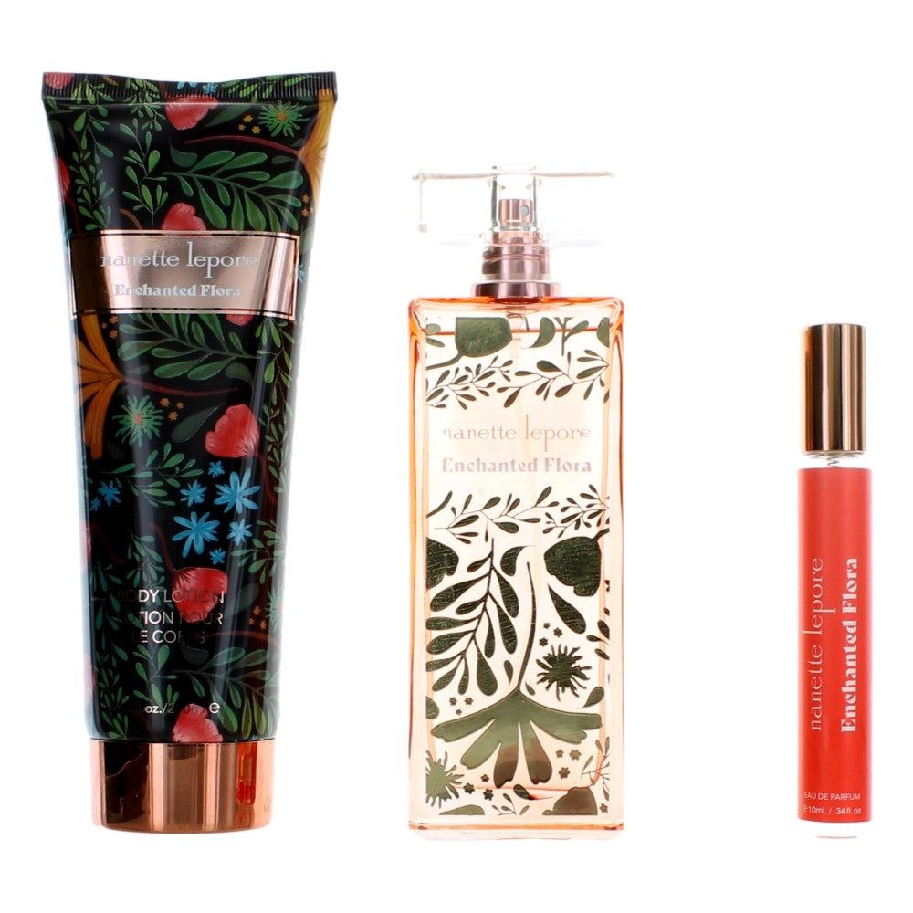 Enchanted Flora, 3 Piece Gift Set For Women