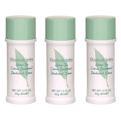 Green Tea, 3X1.5Oz (4.5Oz Total) Cream Deodorant Women