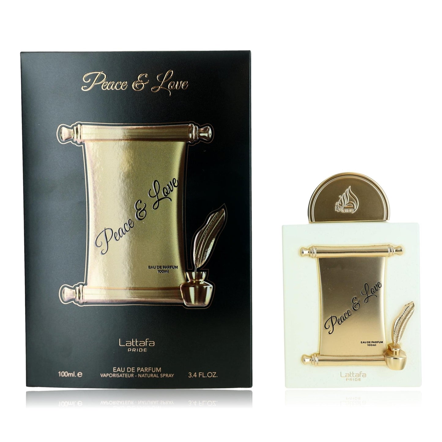 Lattafa Peace & Love By Lattafa Eau De Parfum Spray (Unisex) 3.4 Oz For Men