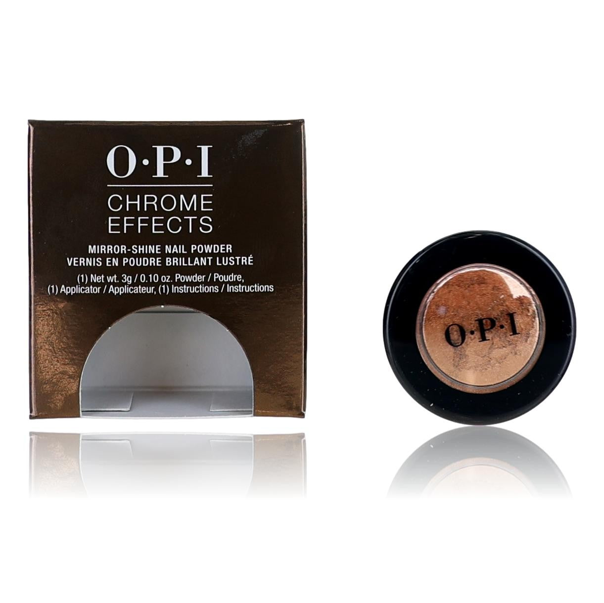 Opi Chrome Effects, 0.10 Oz Nail Powder- Bronzed By The Sun