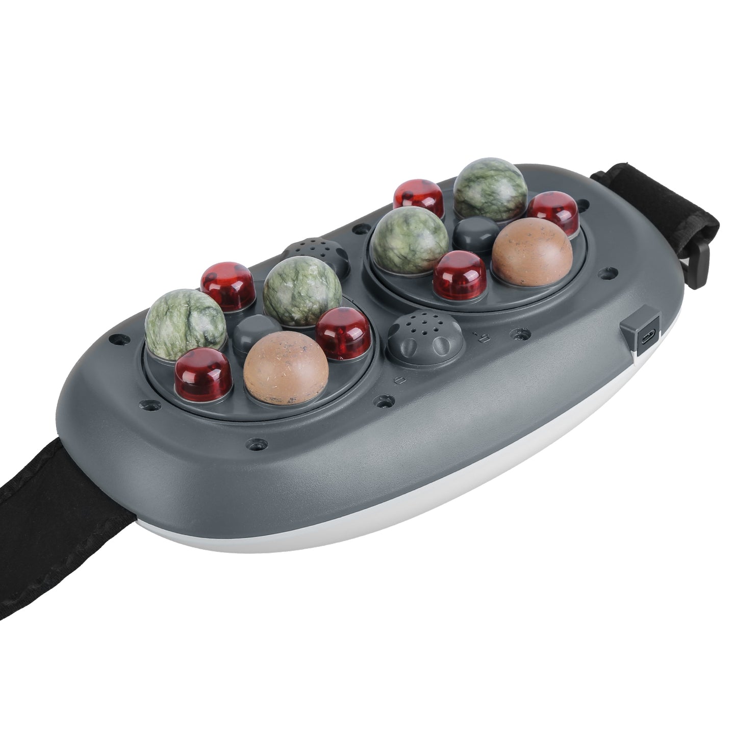 Abdominal Massager Anti Cellulite Remover Machine Electric Stomach Tummy Massager Automatic Bian Stone Kneading Massager With 5 Modes 3 Heat 3 Speeds 3 Timers For Belly Flattening Indigestion Stom