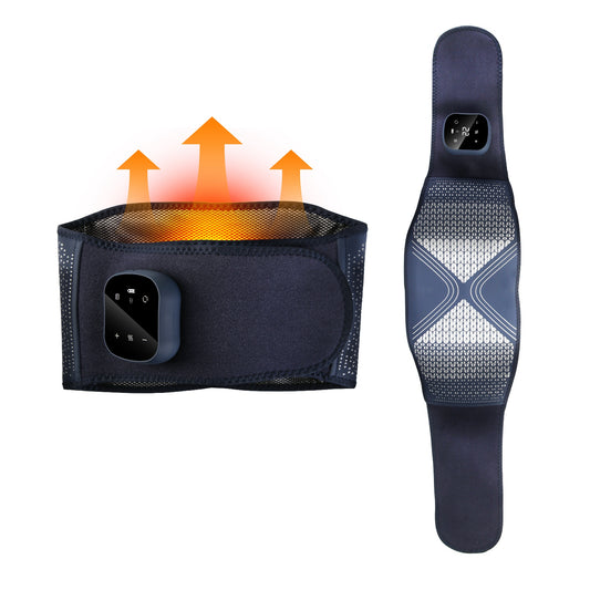Lower Back Massager Heating Pad Cordless Heating Pad With Air Compression Vibration For Back Belly Waist Shoulder Pain Relief