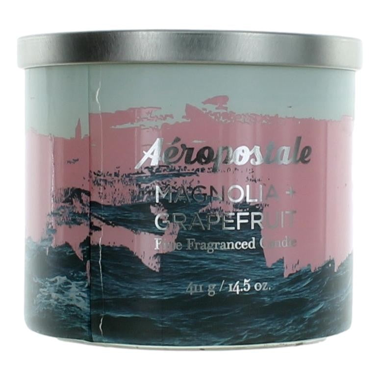 Aeropostale 14.5 Oz Soy Wax Blend 3 Wick Candle- Magnolia & Grapefruit