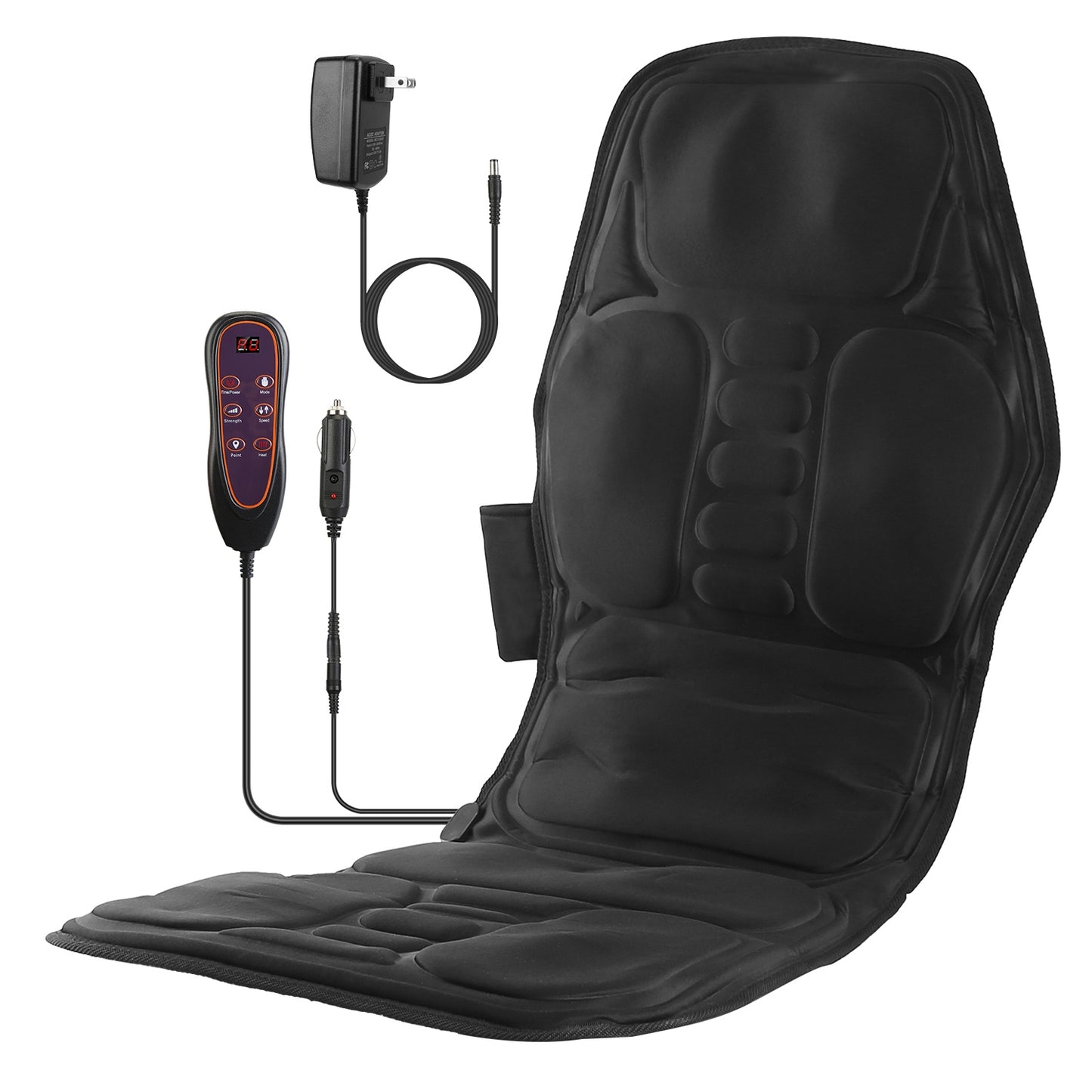 Full Body Massage Chair Pad With Heat Multifunctional Back Massager With Pinpoint Massage Vibration Timer For Home Office Car Use