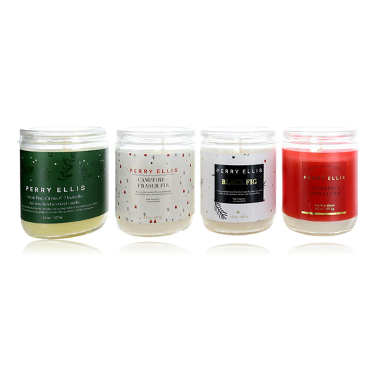 Perry Ellis Joy Coffret, 4 Piece Variety Candle Set - Set