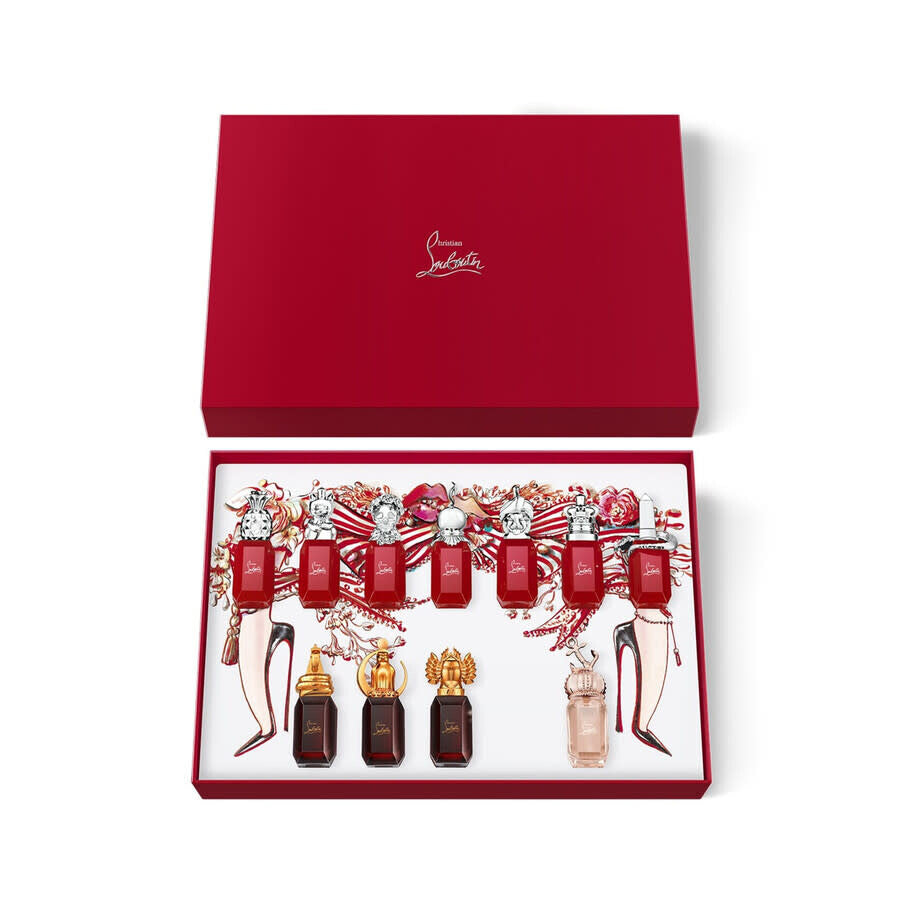 Christian Louboutin 10 * 4 Ml Eau De Parfum Mini Set: Loubifunk + Loubidoo + Loubikiss + Loubirouge + Loubiraj + Loubicrown + Loubicroc + Loubicharme Intense + Loubiprince Intense + Loubiluna Intense