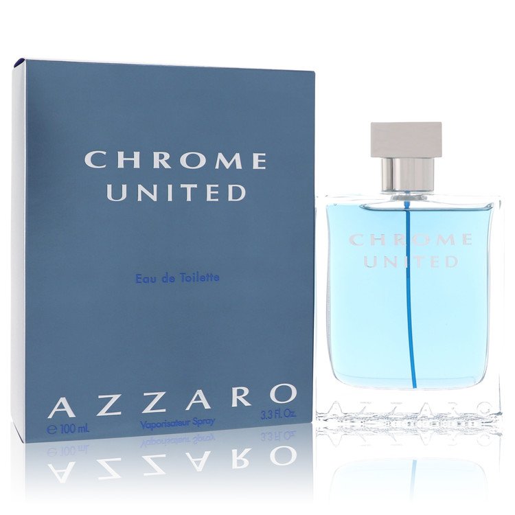 Chrome United By Azzaro Eau De Toilette Spray 3.4 Oz For Men