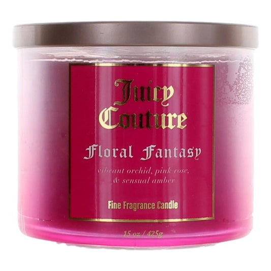 Juicy Couture 14.5 Oz Soy Wax Blend 3 Wick Candle- Floral Fantasy