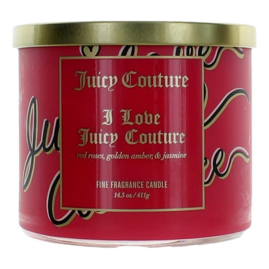 Juicy Couture 14.5 Oz Soy Wax Blend 3 Wick Candle- I Love Juicy Couture