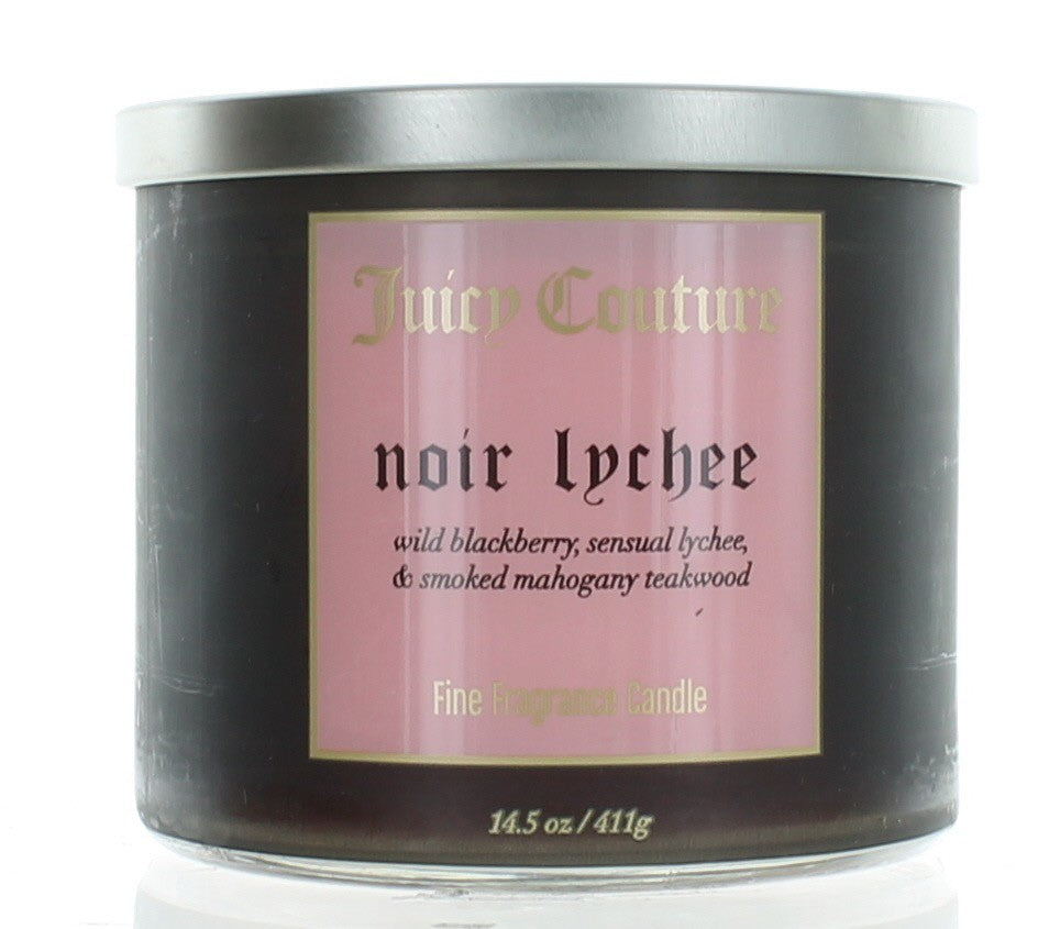 Juicy Couture 14.5 Oz Soy Wax Blend 3 Wick Candle- Noir Lychee